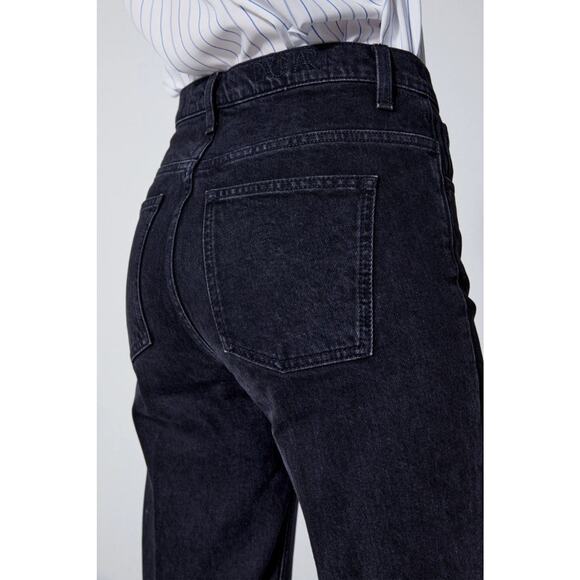 House Of Dagmar Alba High Waist Straight Denim - 36 Washed Black - Picture 3 of 5